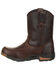 Image #3 - Georgia Boot Girls' 7" Athens Boots - Moc Toe, Brown, hi-res