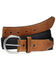 Image #1 - Justin Men's Classic Western Belt, Black/brown, hi-res