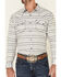 Image #3 - Moonshine Spirit&reg; Men's Line Dance Horizontal Stripe Long Sleeve Snap Western Shirt, Grey, hi-res