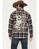 Image #1 - Howitzer Men's We The People Plaid Print Long Sleeve Button-Down Flannel Shirt, Navy, hi-res