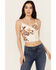 Image #1 - Idyllwind Women's Jessamine Embroidered Beaded Crop Top , Ivory, hi-res