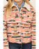 Image #3 - Wrangler Girls' Southwestern Print Sherpa Lined Jacket , Pink, hi-res