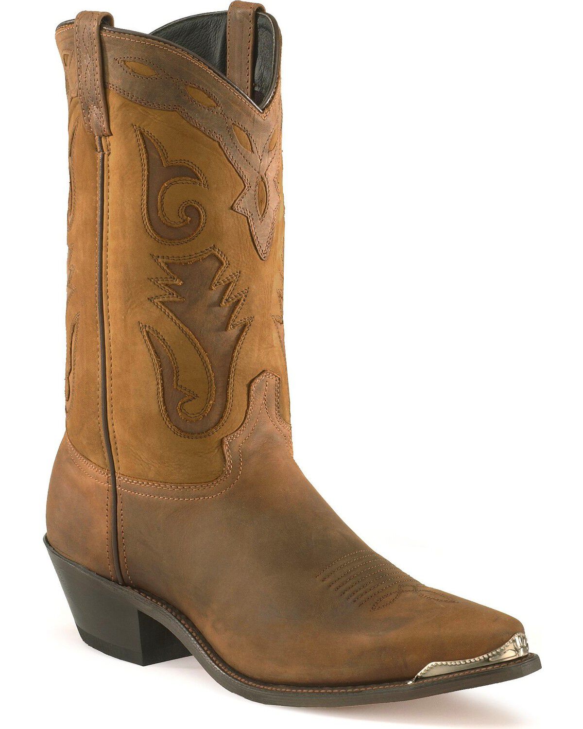 Sage by Abilene Men's Distressed Western Boots - Round Toe, Brown, hi-res