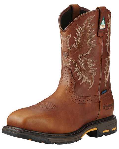 Image #2 - Ariat Men's WorkHog® H2O CSA Work Boots - Composite Toe, Copper, hi-res