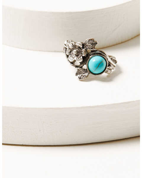 Image #2 - Shyanne Women's 4-piece Silver Turquoise & Citrine Ring Set, Silver, hi-res