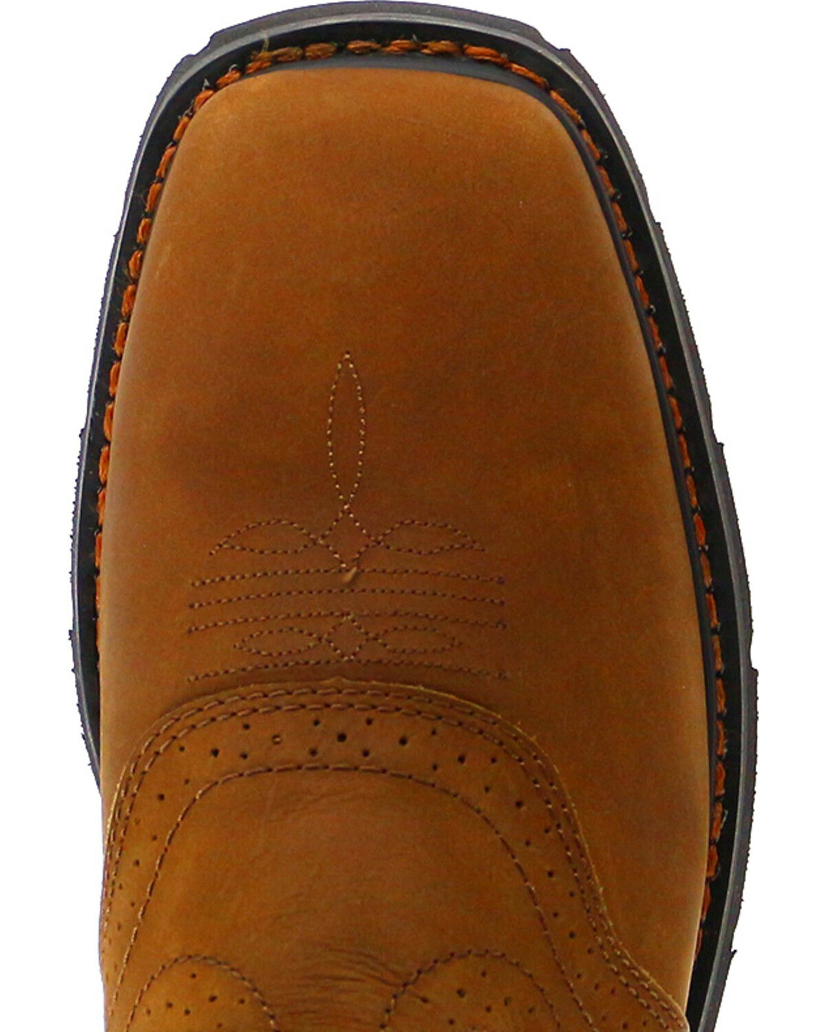Image #10 - Cody James&reg; Men's Broad Square Toe Western Work Boots, Brown, hi-res