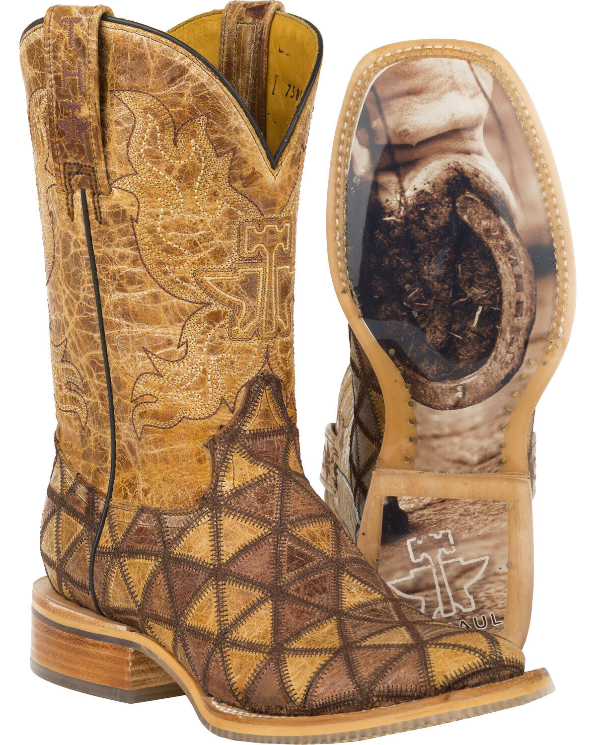 Image #1 - Tin Haul Women's Conquer the World Western Boots - Broad Square Toe, Tan, hi-res