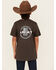 Image #4 - Ariat Boys'  Flag Logo Short Sleeve Graphic Print T-Shirt , Black, hi-res