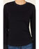 Image #3 - Lucky Brand Workwear Women's Ribbed Trim Long Sleeve Shirt, Navy, hi-res