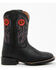 Image #2 - Justin Boys' Bowline Western Boots - Broad Square Toe, Black, hi-res