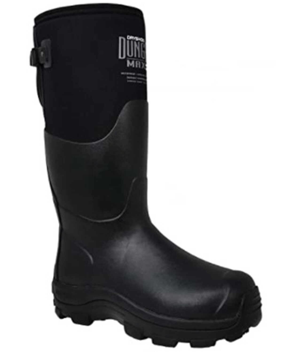Dryshod Men's Dungho Max Gusset Extreme Cold Pull On Rubber Barnyard Boots - Round Toe, Black, hi-res