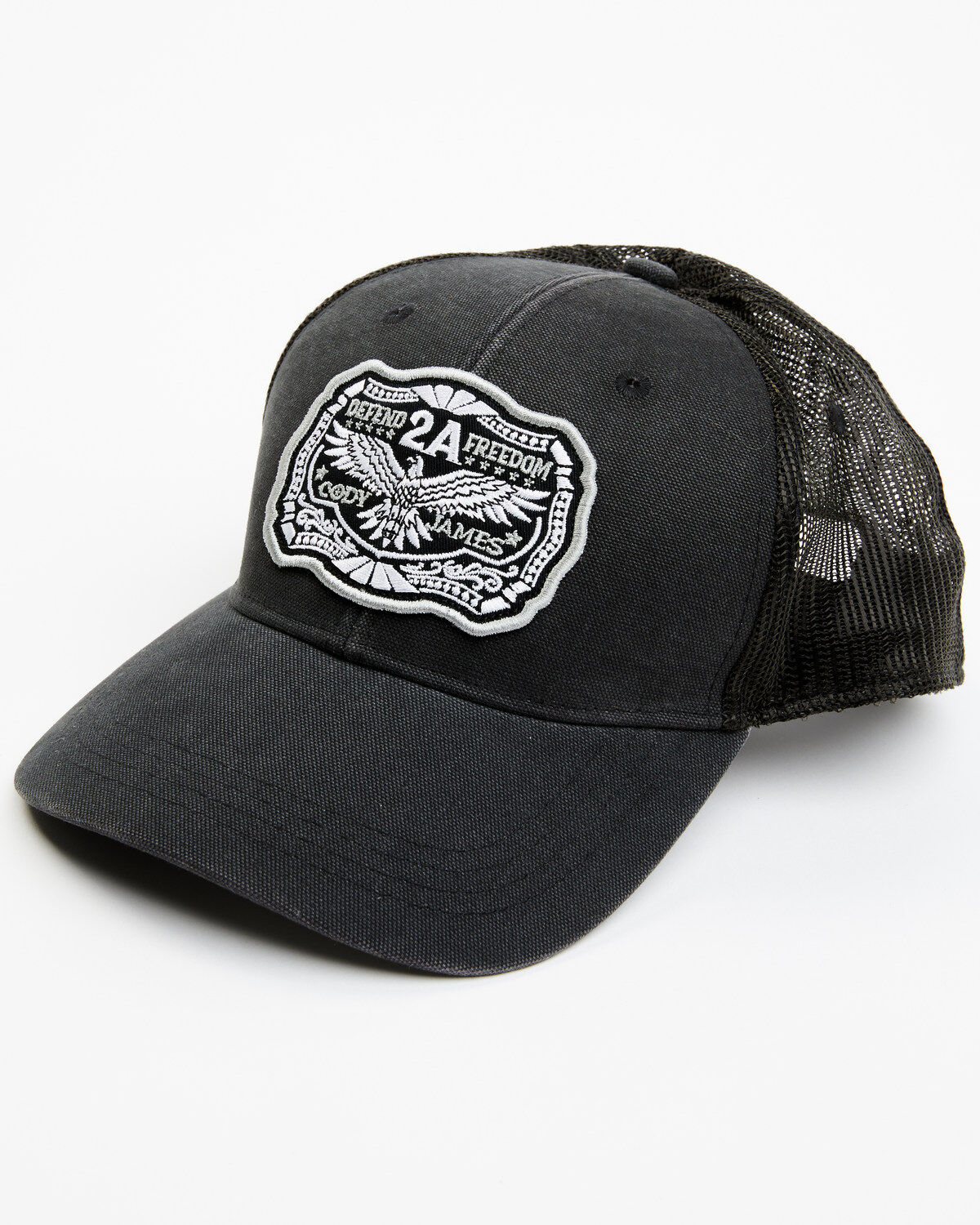 Cody James Men's 2A Freedom Eagle Ball Cap, Black, hi-res
