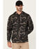 Image #1 - Lucky Brand Workwear Men's Camo Print French Terry Hooded Sweatshirt, Black, hi-res