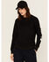 Image #1 - Carhartt Women's Relaxed Fit Midweight Graphic Crewneck Sweatshirt, Black, hi-res