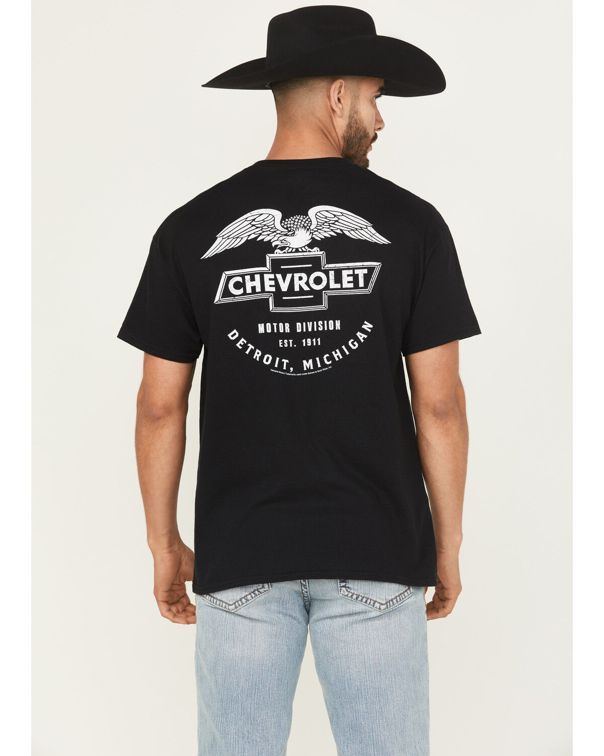 Buckwear Men's Chevy Eagle Short Sleeve Graphic T-Shirt, Black, hi-res