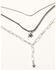 Image #1 - Shyanne Women's Multi-Layered Double Star Necklace, Silver, hi-res