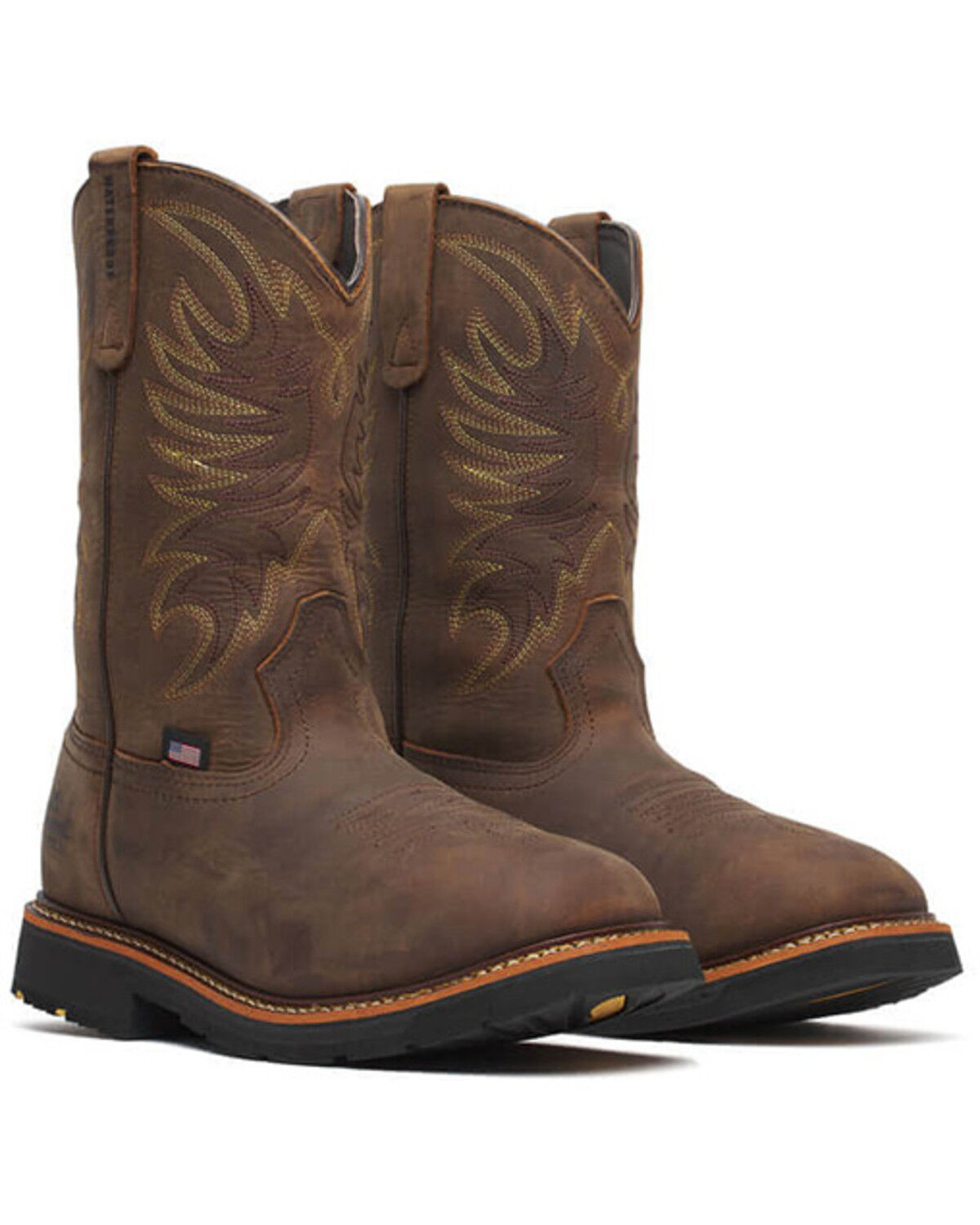 Image #1 - Thorogood Men's 11" USA Waterproof Wellington Work Boots - Composite Toe, Brown, hi-res