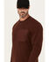 Image #2 - Lucky Brand Workwear Men's Slub Thermal Long Sleeve Pocket Henley Shirt, Chocolate, hi-res