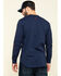 Image #2 - Hawx Men's Navy Sleeve Logo Long Sleeve Work T-Shirt - Tall , Navy, hi-res