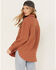 Image #2 - Cleo + Wolf Women's Plaid Print Oversized Long Sleeve Flannel Button Down Shirt, Cognac, hi-res
