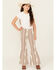 Image #1 - Rock & Roll Denim Girls' Southwestern Striped Flare Stretch Denim Jeans , Cream, hi-res