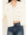 Image #3 - Shyanne Women's Oversized Macrame Fringe Denim Trucker Jacket, Cream, hi-res