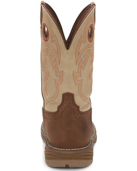 Image #4 - Justin Men's Stampede Rush Western Work Boots - Composite Toe, Brown, hi-res