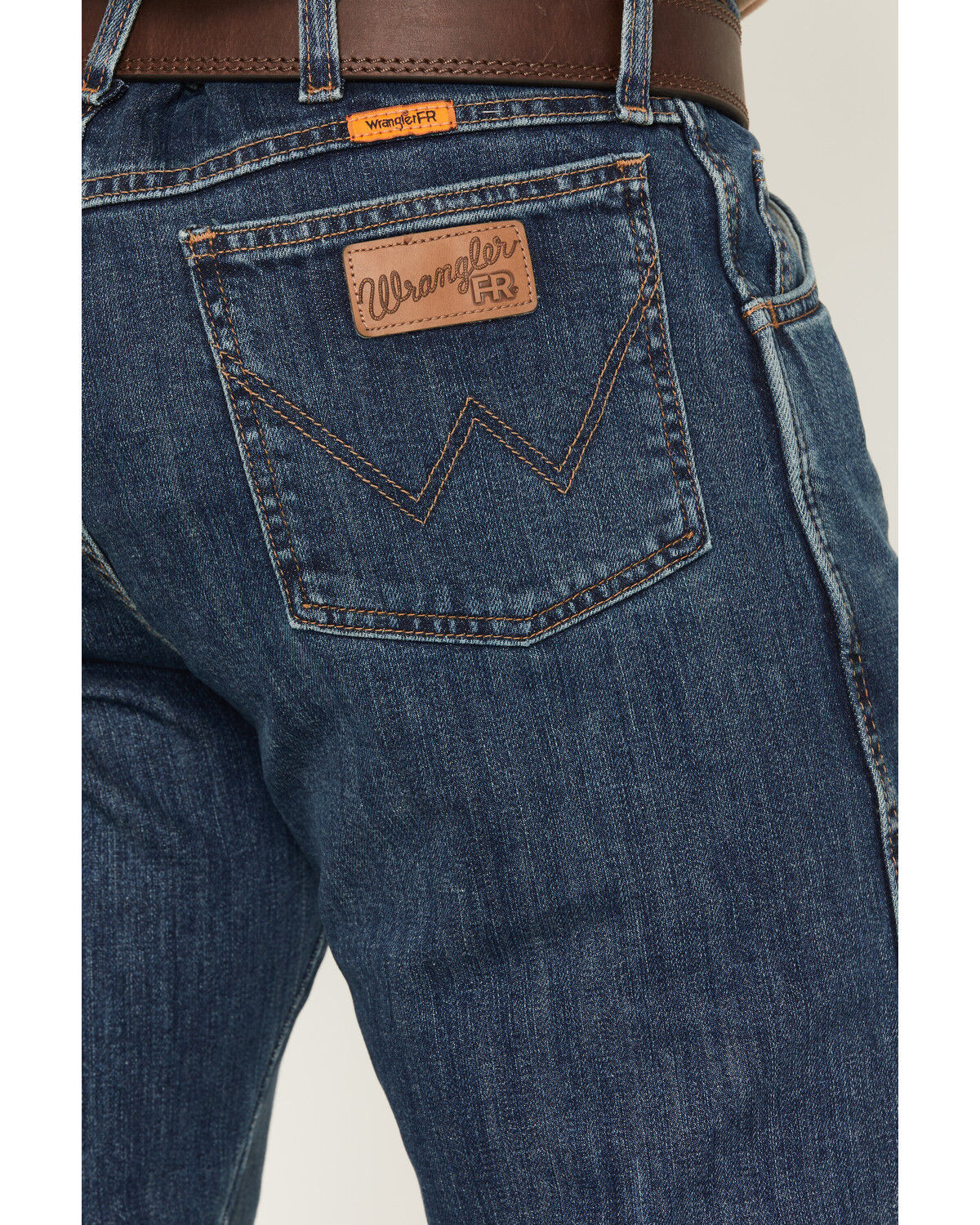 Image #4 - Wrangler Men's FR Dark Wash Advanced Comfort Regular Fit Stretch Denim Work Jeans, Blue, hi-res