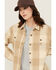 Image #2 - Carhartt Women's Rugged Flex&reg; Loose Fit Heavyweight Duck Shacket, Oatmeal, hi-res