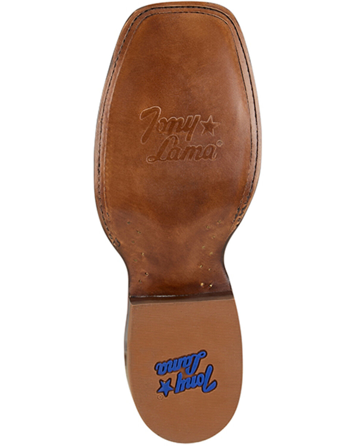 Image #7 - Tony Lama Women's Helena Western Boots - Broad Square Toe, Cognac, hi-res