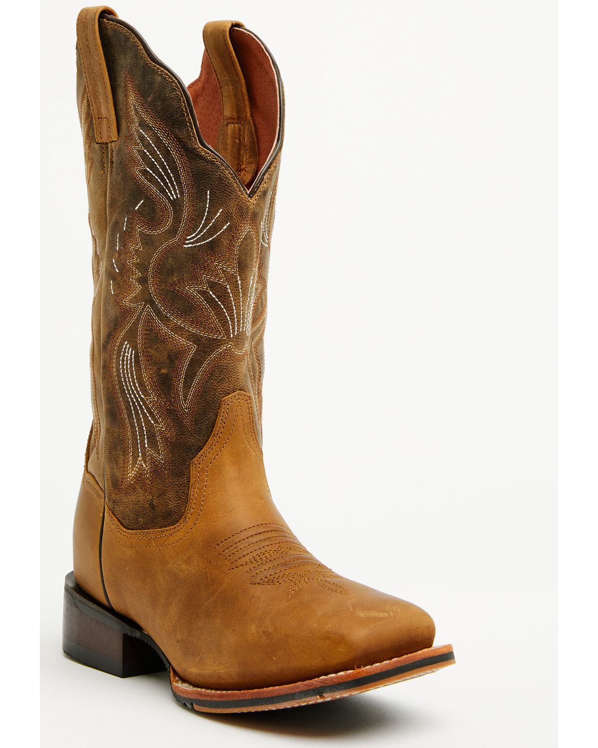 Dan Post Women's Jillian Western Boots - Broad Square Toe, Tan, hi-res