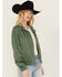 Image #4 - Ariat Women's Edgerton Embroidered Bomber Jacket , Dark Green, hi-res