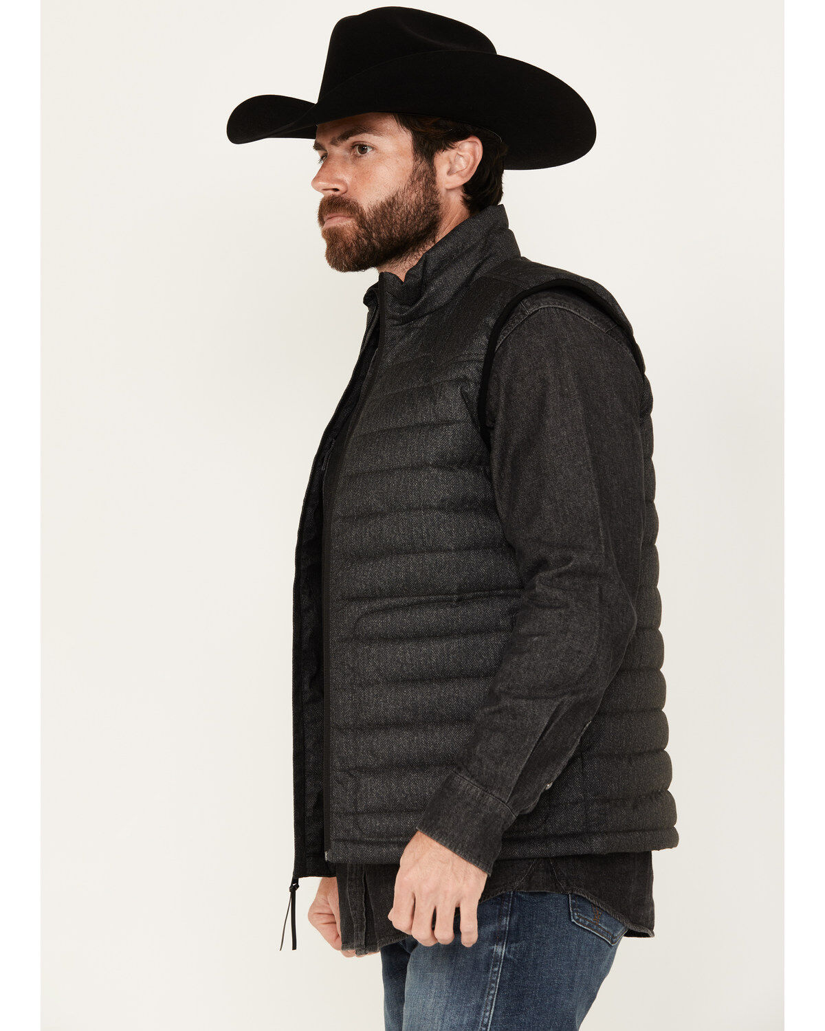 Image #2 - Moonshine Spirit&reg; Men's Puffer Zip Vest, Charcoal, hi-res