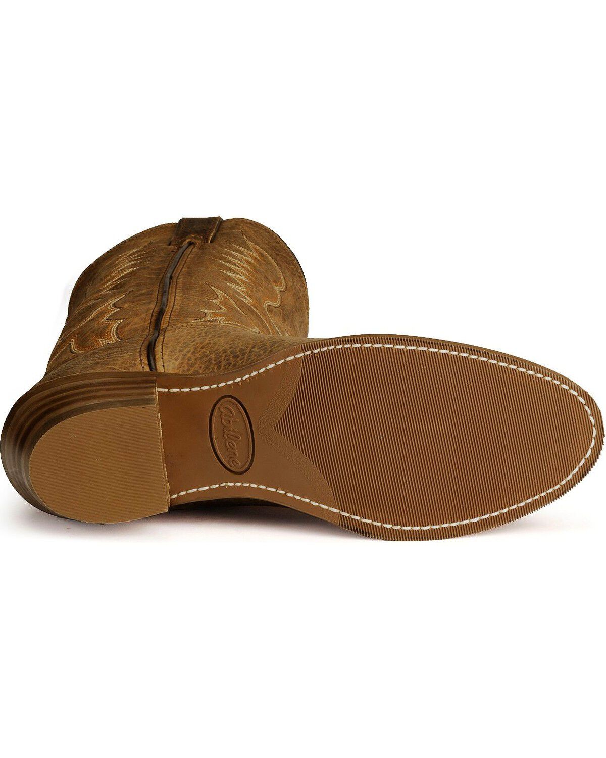 Image #5 - Abilene Men's 12" Bison Western Boots, Tan, hi-res