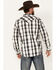 Image #4 - Moonshine Spirit&reg; Men's Skylark Plaid Print Long Sleeve Pearl Snap Western Shirt, White, hi-res