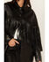 Image #3 - Sadie & Sage Women's Wild West Fringe Vegan Shacket, Black, hi-res