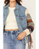 Image #3 - Cleo + Wolf Women's Christine Long Sweater Sleeve Button-Down Denim Jacket , Blue, hi-res