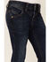 Image #2 - Rock & Roll Denim Girls' Dark Front Seamed Twill Trousers, Blue, hi-res