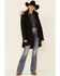 Image #2 - Outback Trading Co. Women's Solid Black Luna Fur Collar Storm-Flap Hooded Jacket, Black, hi-res