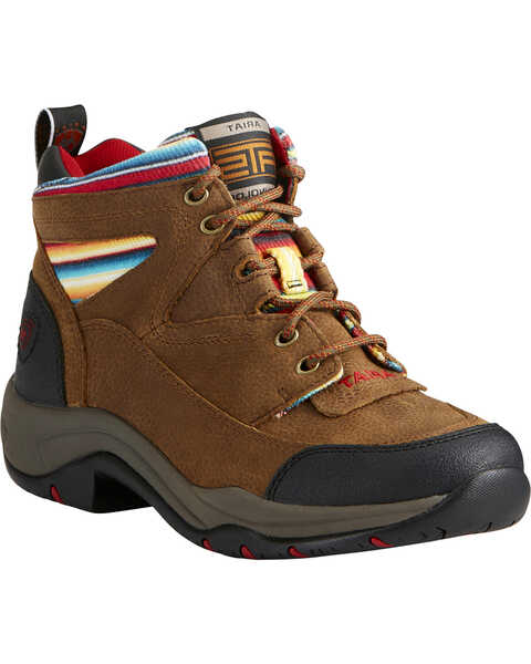 Image #1 - Ariat Women's Terrain Lace-Up Hiking Shoes, Lt Brown, hi-res