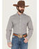 Image #1 - Cinch Men's Floral Geo Print Modern Fit Long Sleeve Button-Down Western Shirt, White, hi-res