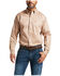 Image #1 - Ariat Men's Khaki Solid Twill Long Sleeve Western Shirt, Khaki, hi-res