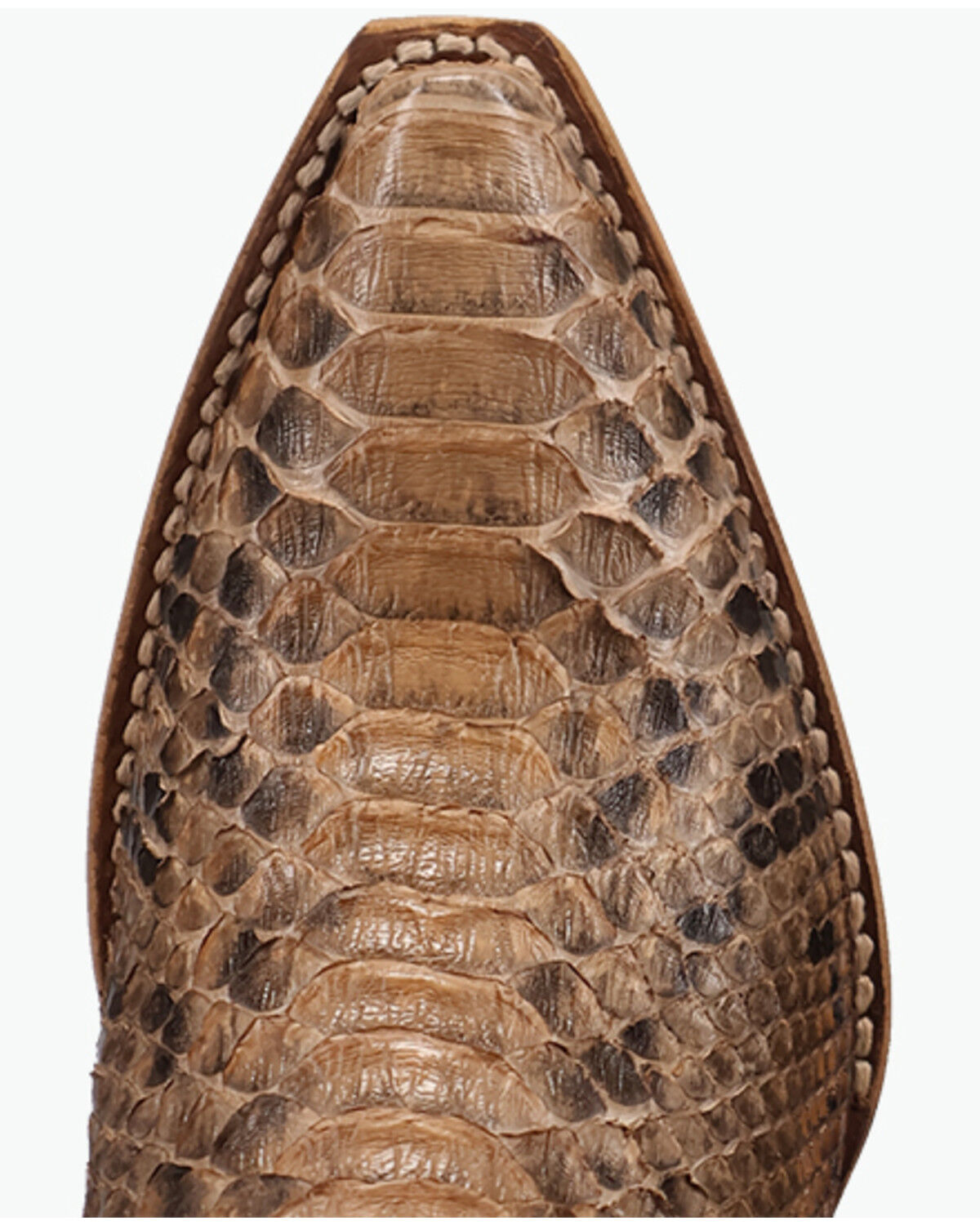 Image #6 - Dan Post Women's Exotic Python Western Boots - Snip Toe, Brown, hi-res