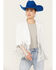 Image #1 - Cripple Creek Women's Cropped Fringe Jacket , White, hi-res