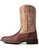 Image #2 - Ariat Men's Smooth Quill Ostrich Night Life Ultra Exotic Western Boot - Broad Square Toe, Brown, hi-res