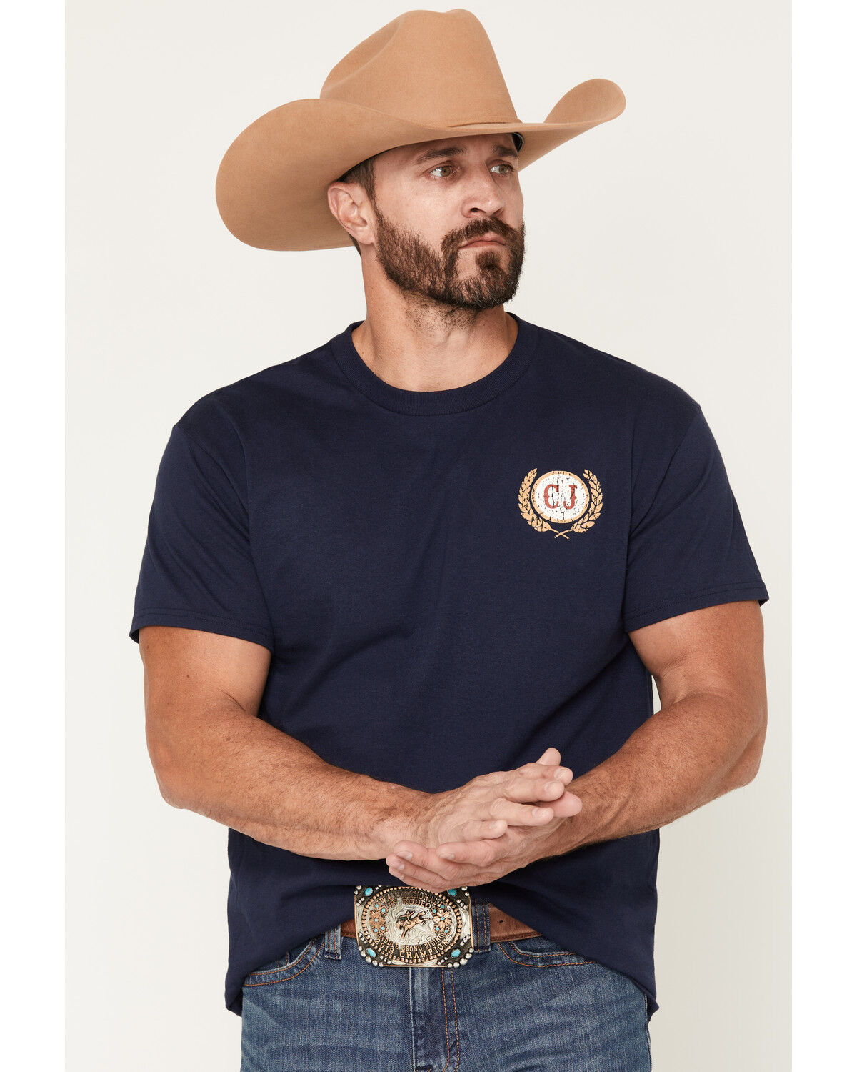 Image #2 - Cody James Men's Texas Born Short Sleeve Graphic T-Shirt, Navy, hi-res