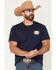 Image #2 - Cody James Men's Texas Born Short Sleeve Graphic T-Shirt, Navy, hi-res