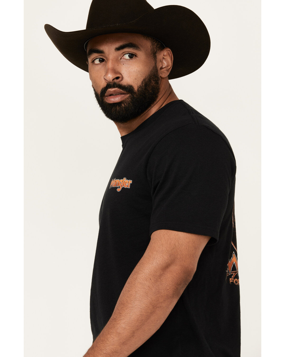 Image #3 - Wrangler Men's Boot Barn Exclusive Bucking Cowboy Short Sleeve Graphic T-Shirt, Black, hi-res