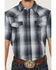 Image #3 - Cody James Men's Weed Wacker Plaid Print Short Sleeve Snap Western Shirt, Blue, hi-res
