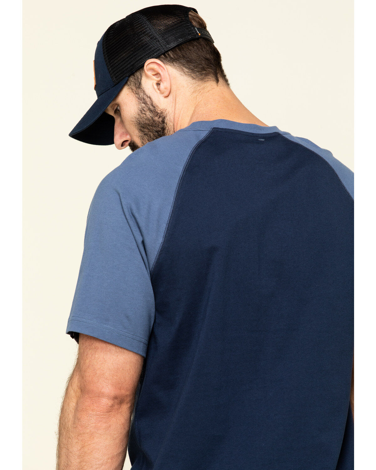 Image #5 - Hawx Men's Navy Midland Short Sleeve Baseball Work T-Shirt - Tall, Navy, hi-res